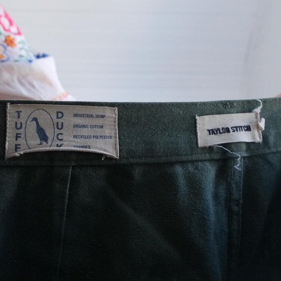Taylor Stitch Tuff Duck olive green slacks - Picture 5 of 6